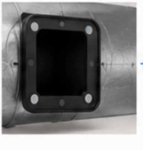 Magnetic mounting plate secured to a standard AC duct opening